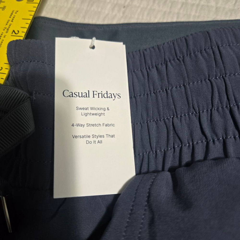 Women's SPANX Dark Storm Blue Casual Fridays Sweat Wicking Joggers L - Picture 6 of 12